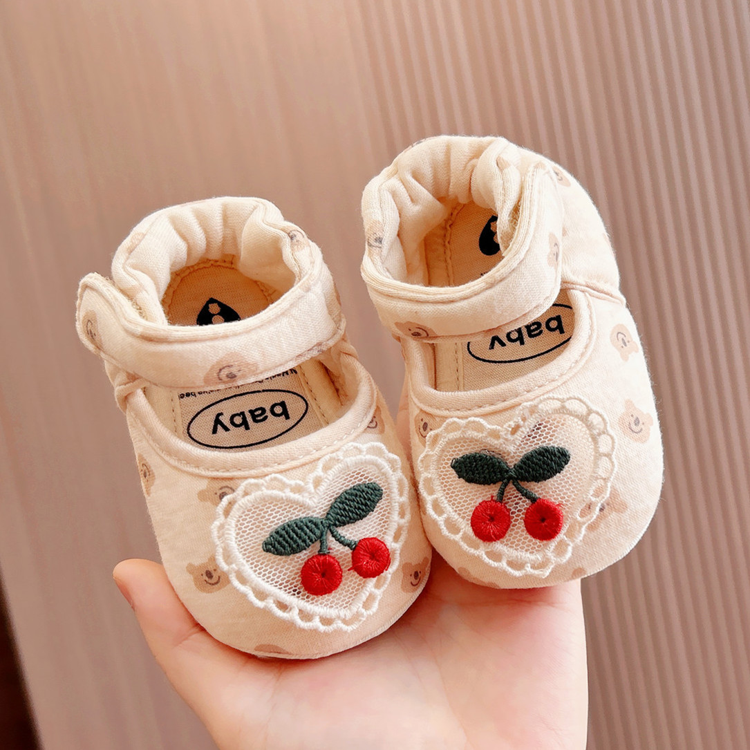 Spring and Autumn Baby Shoes 56-12 Months Baby Girl Colored Cotton…