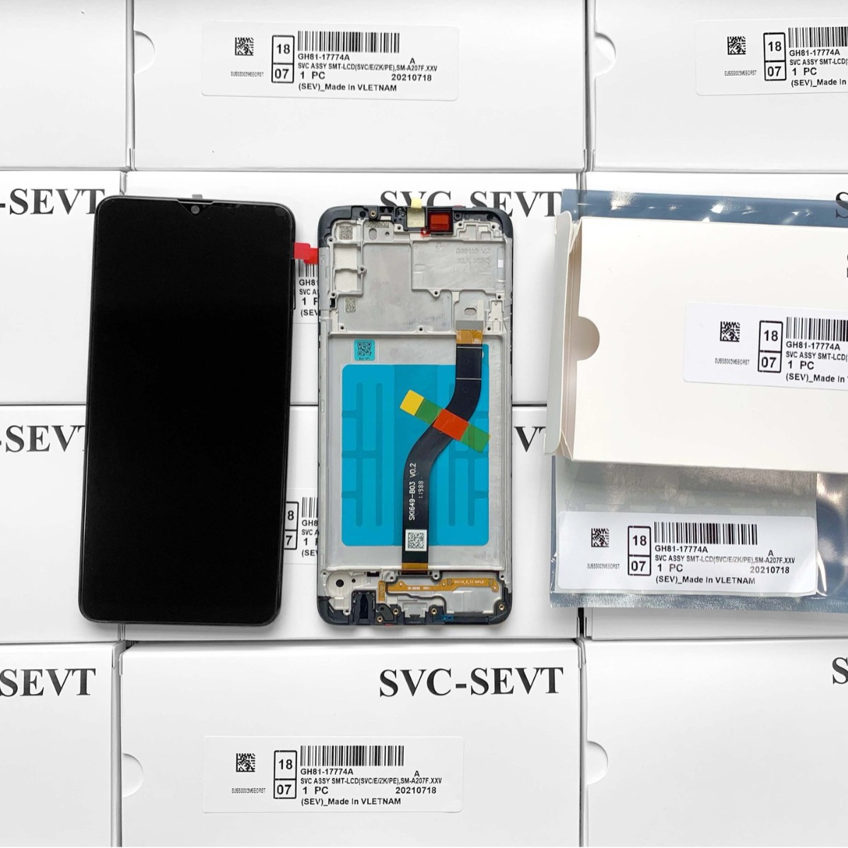 Aplicable a Galaxy Samsung A20S conjunto de pantalla de teléfono A207 / A20S LCD ORI