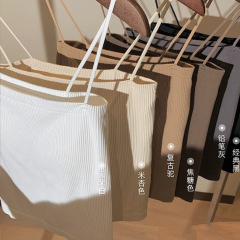 Solid color all-in-one bra with padded fixed cup for beautiful back, seamless tube top vest with straps, chest-wrapped bottoming outer top