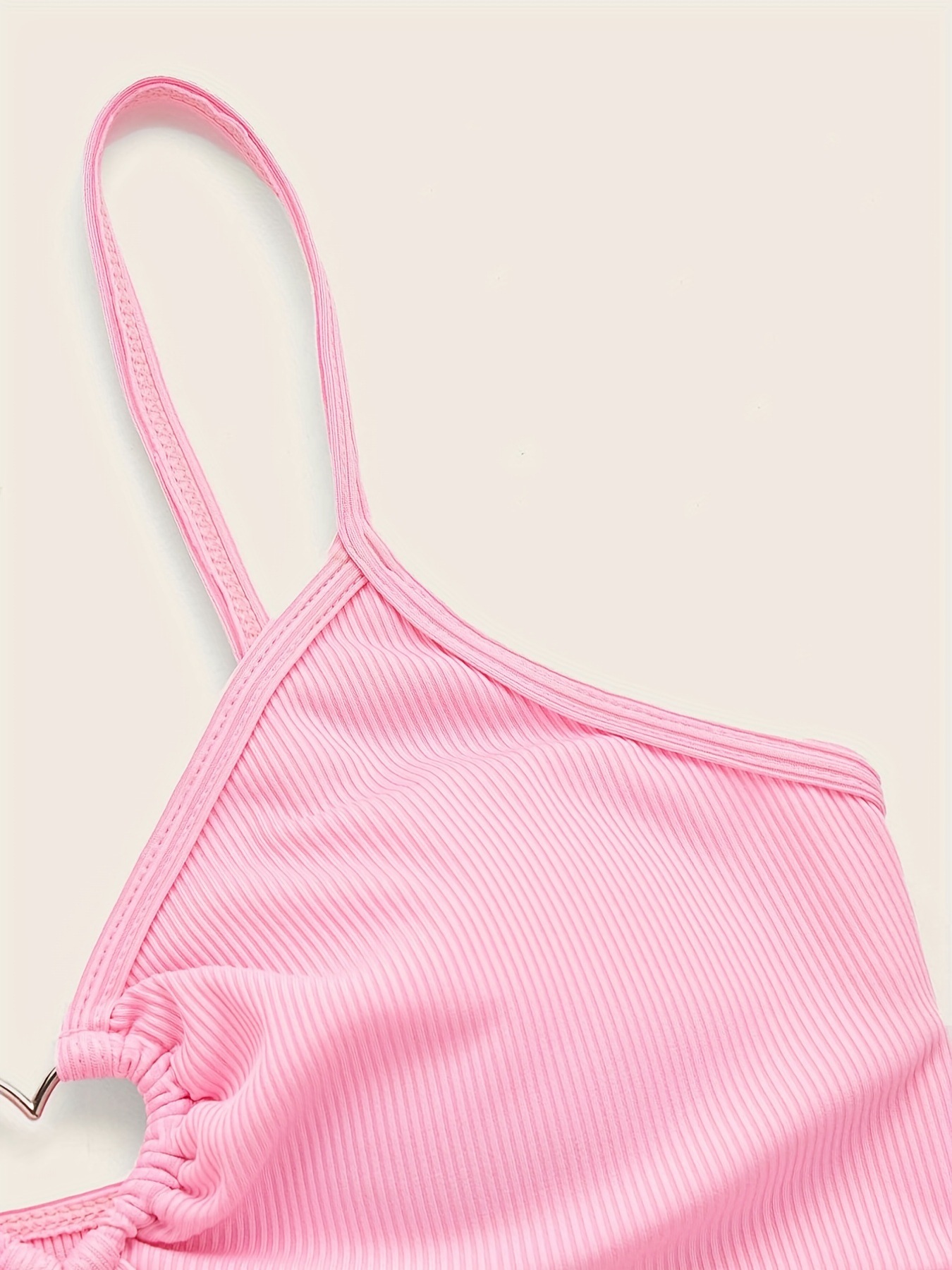 2023 nueva tira Rosa amor ropa material tankini top