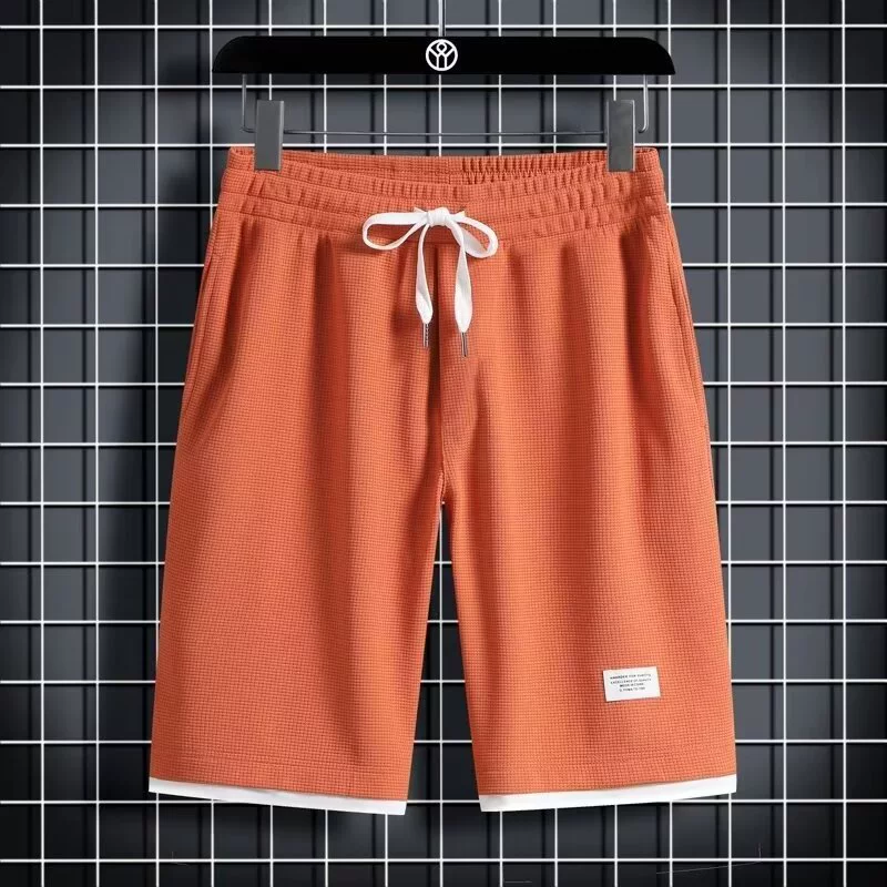 Летний спортивный костюм, oversize футболка с коротким рукавом корейского стиля и шорты, многоцветный, легкая повседневная