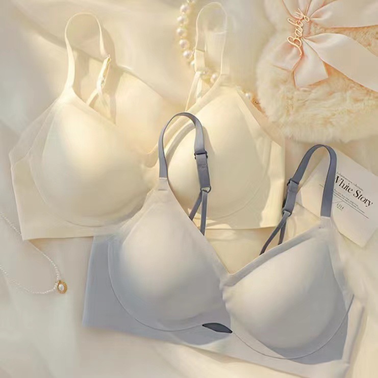 Underwear Women's Small Chest Gathering No Marking No Steel Ring Gathering Auxilary Breast Anti-sagging Brand Big Chest Shown Small Bra suit