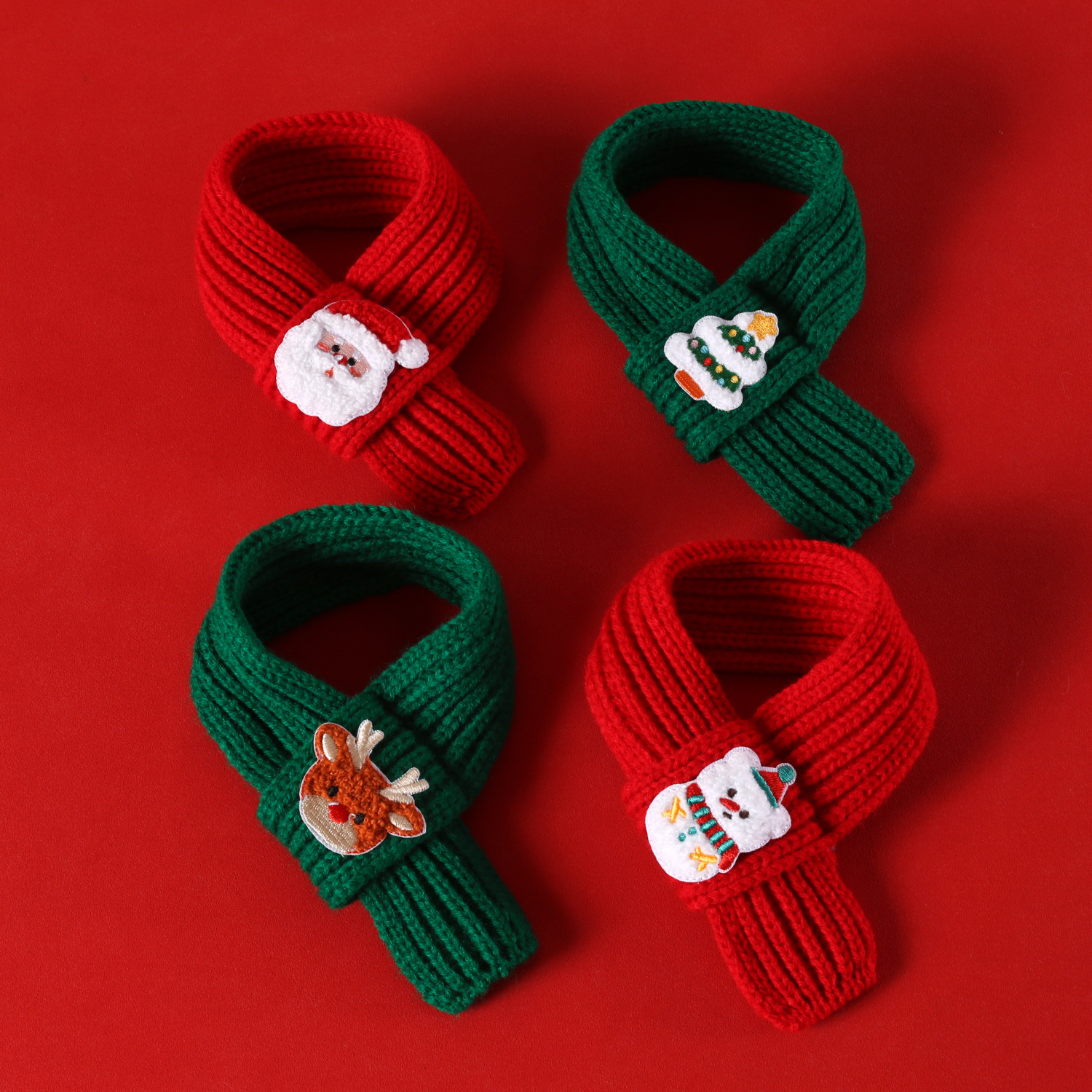 2025 mascotas Navidad set bufandas de perlas bordado árbol de Navidad muñeco de nieve anciano alce gatito cachorro pentagramas image 3