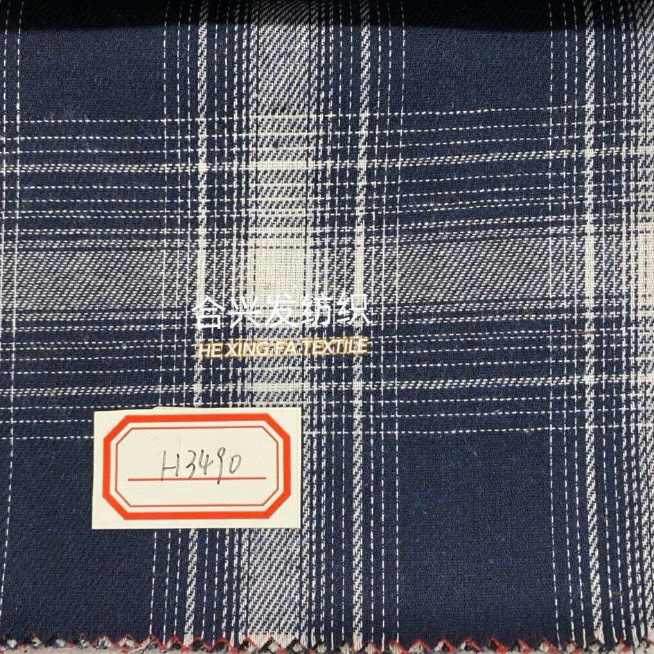 涤棉色织时尚格子布服装设计师电商男装女装童装面料现货批发