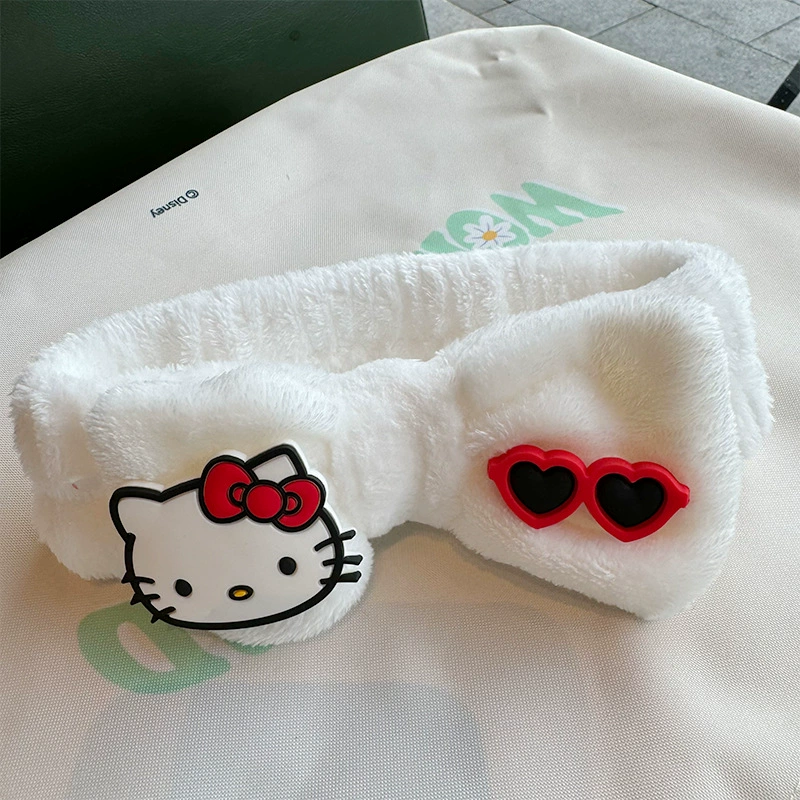 Hello Kitty, Cartoon чепчик для мытья лица, заколка с бантом, аксессуар для волос, Дональд Дак