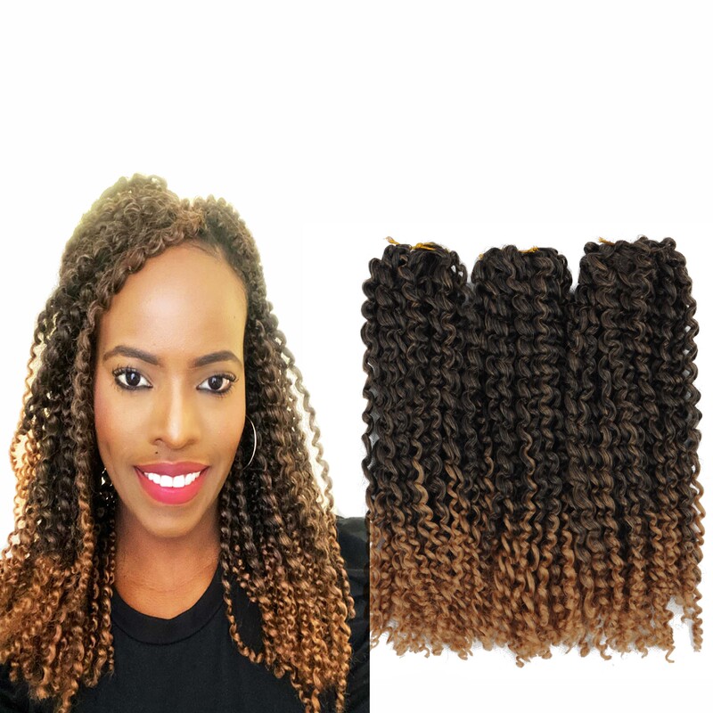 Baby Mary 3pcs 8/10/12 inch Marlybob curly dirty braid chemical fiber wig crochet braids