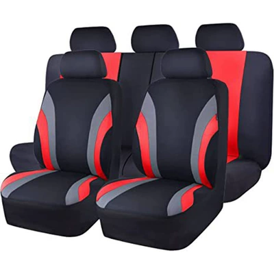 Foreign Trade Seat Cushions, Color Universal seat cover - red-the-whole-car-has-five-seats-universal-seat-cover