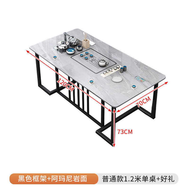mesa de té de tabla de roca mesa de té de sala de estar casa mesa de té rectangular mesa de té de oficina nueva mesa de té simple china