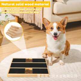 简约木质狗抓板家用多功能宠物零食盘狗狗指甲刮板木质指甲锉板