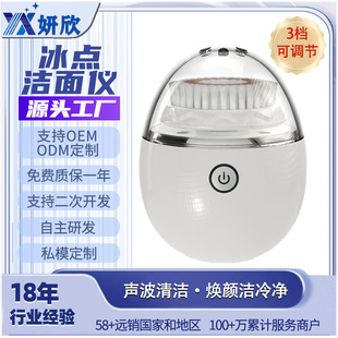 Yanxin Cross-Border Silicone Electric Sonic Facial Cleanser Wireless Waterproof Waterproof Unisex Facial Cleanser Face Brush