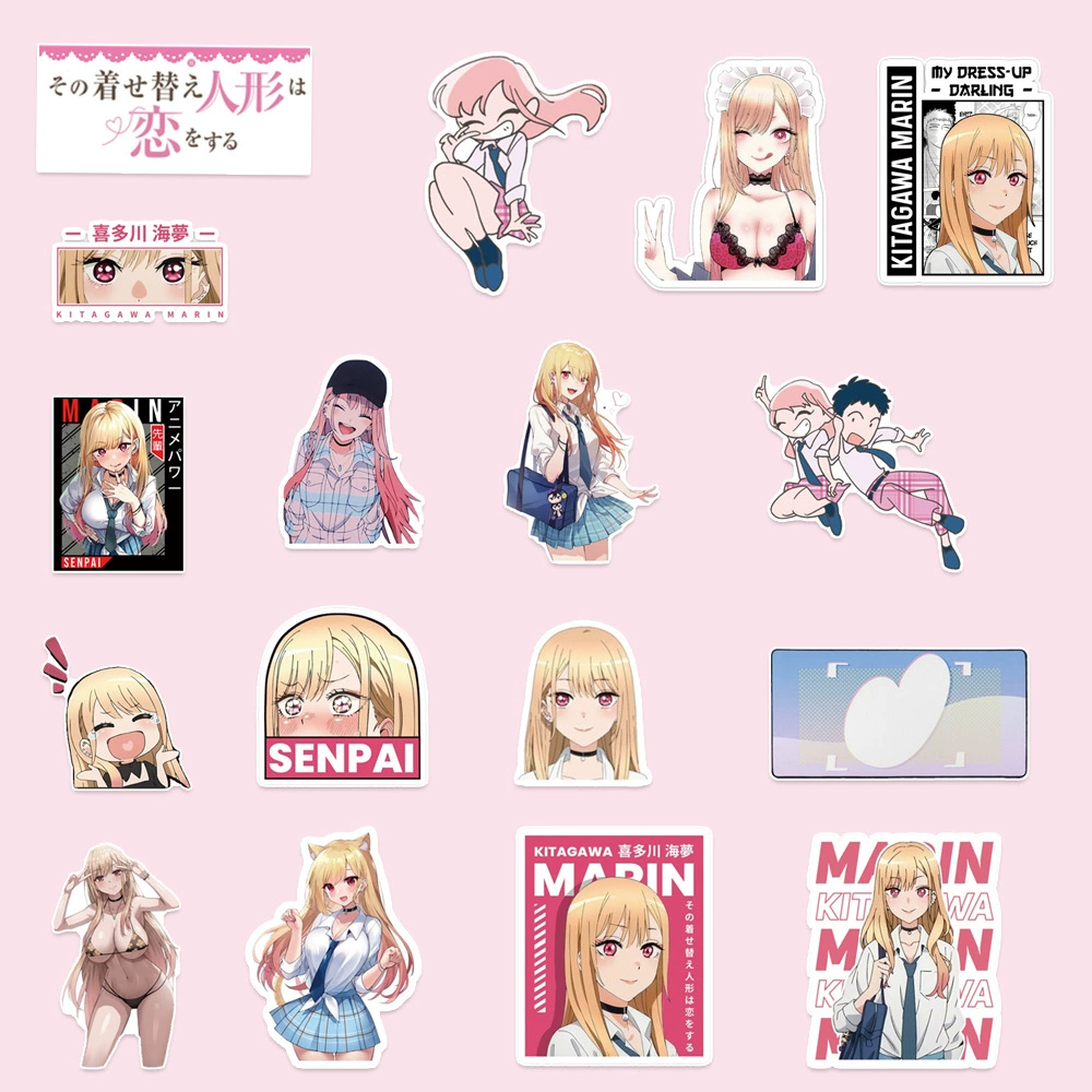 [Spot] 100 pieces of dressed dolls fell in love rivers graffiti stickers, Hitagawa Haimeng cartoon big head stickers