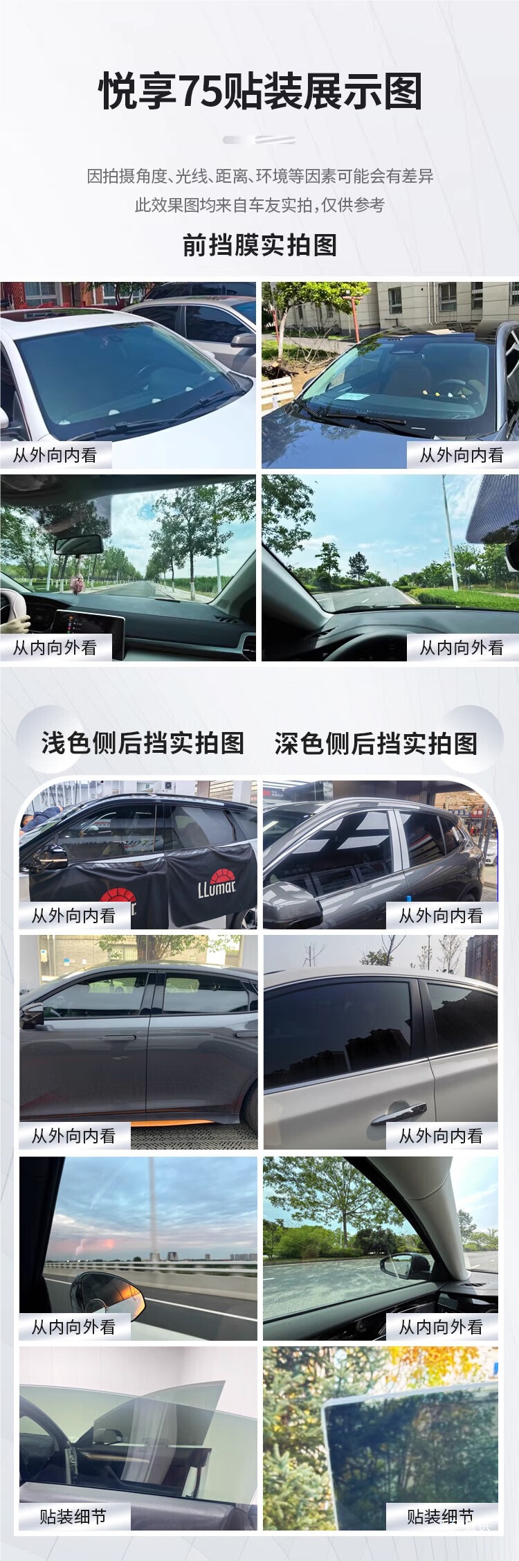 Llumar Dragon Film Car Window Glass Solar Film Sun Protection Heat Insulation Film Enjoy 75 Front Windshield Full Car Explosion-Proof Official