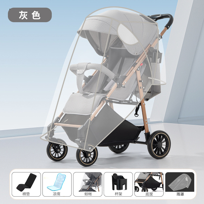 cochecito para bebés que se puede sentar y acostar, coche plegable ligero para bebés de dos vías amortiguador para recién nacidos para caminar artefacto mágico