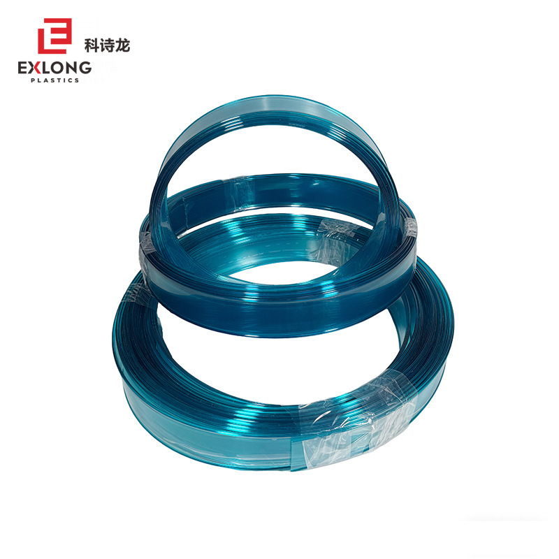 50mm Blue Crystal Door Panel Processing, Custom Colored Crystal Folding Door Panels, Extruded Transparent Blue Plastic