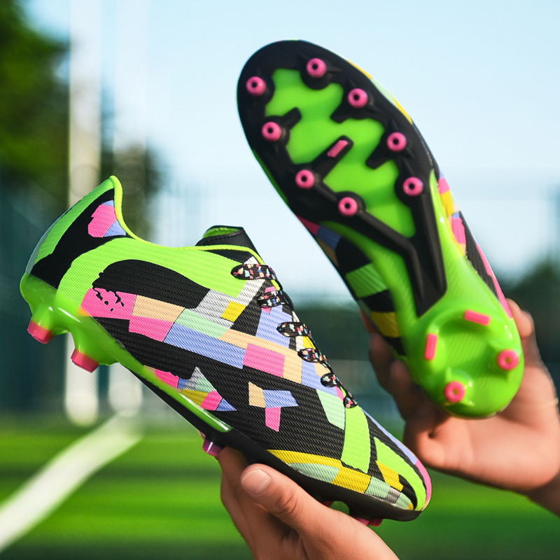 Scarpe da calcio basse transfrontaliere in erba sintetica TF, AG, in pelle, per uomo, donna, bambino, adolescente._voghion.com