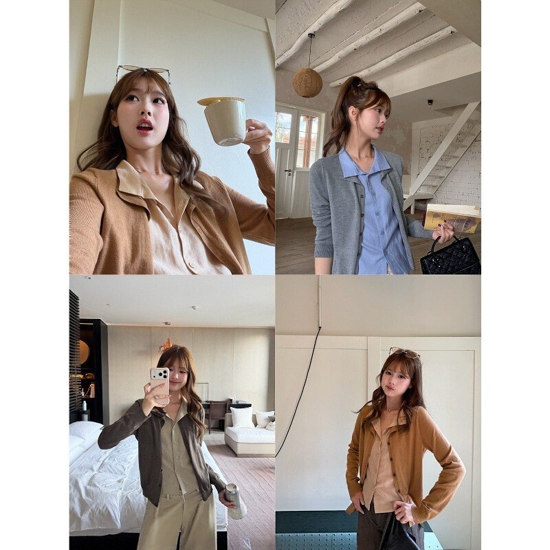 Trendy New York Style~ Smart and Sexy Layered Linen Faux Two-Piece Patchwork Knit Top for Women Early Autumn Fashion Trendy New York Style~ Smart and Sexy Layered Linen Faux Two-Piece Patchwork Knit Top for Women Early Autumn Fashion