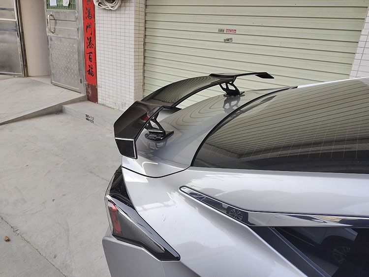 General car non-perforated rear wing modification parts two three-compartment high rear wing fixed wind wing GT racing wing trunk decoration