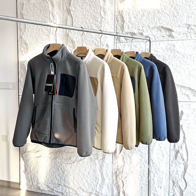 Warm and Stylish Heavyweight 600g Double-Sided Composite Fleece-Lined Thickeneded Warm Autumn and Winter Stand-Up Collar Jacket Cashmere Jacket