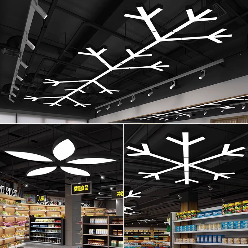 lámparas de barra de empalme gimnasio LED lámparas de oficina juegos sala de exposiciones de deportes electrónicos centro comercial supermercado lámparas de barra comerciales