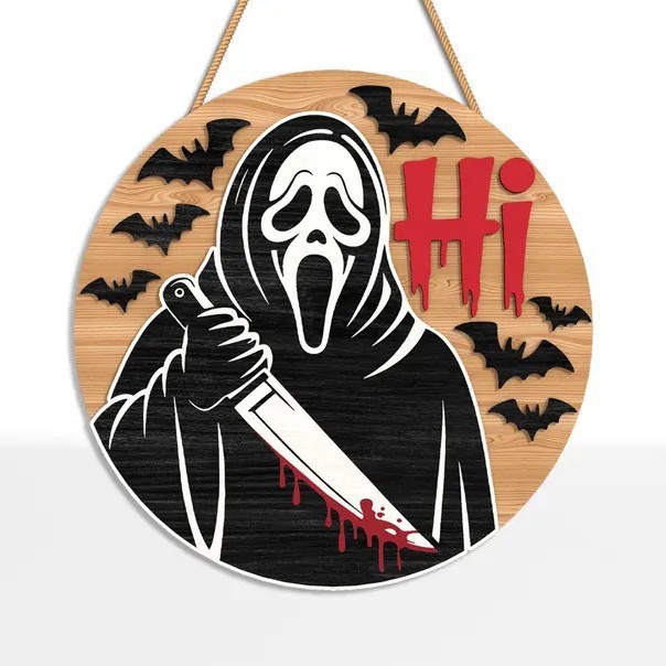 国境を越えた新製品の売れ筋ハロウィン木製看板装飾ホリデードアサインホラーキャラクタードア吊り下げサイン装飾|undefined