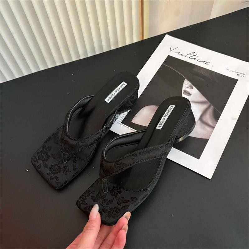 Qadın yay açıq barmaq flip-flop terlik