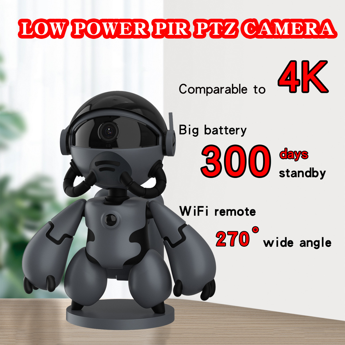 Ai robot battery camera wireless wifi PIR PT CCTV amazon