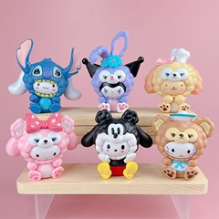 送料無料第7世代6モデル女装メロディーフィギュアクルミKTシナモンドッグオーナメントガシャポン流行のおもちゃ人形卸売