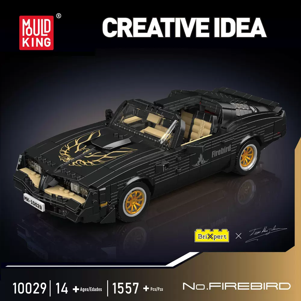 宇星静态车模10029火鸟男孩玩具积木拼搭摆件礼物