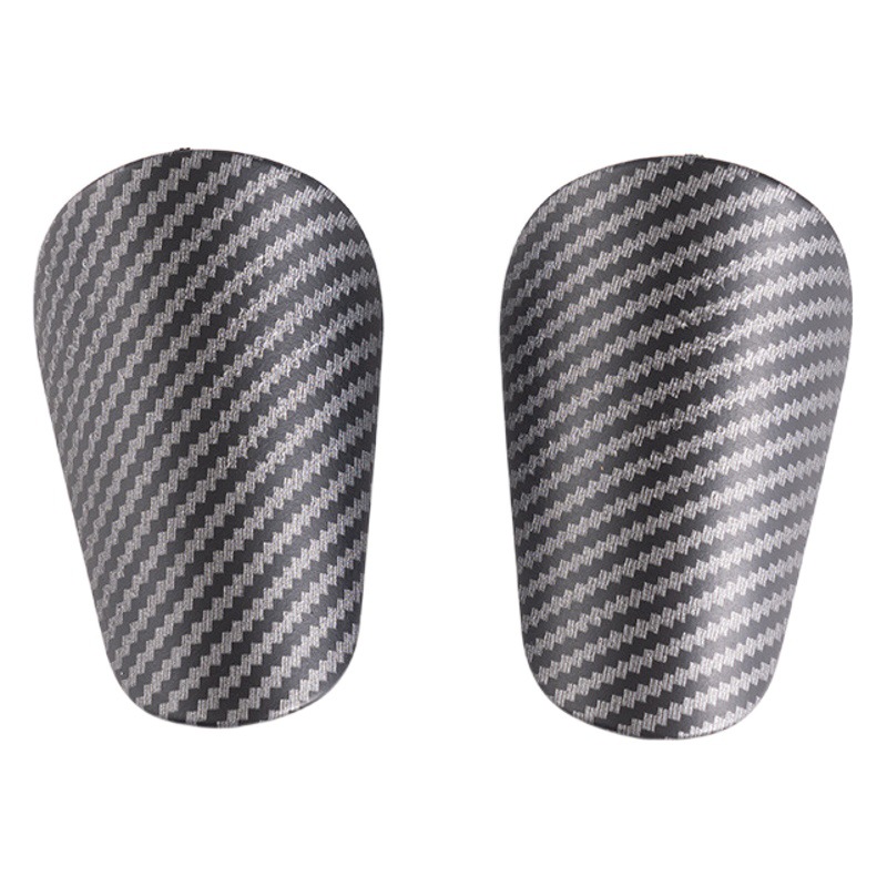 PBT adulto fútbol entrenamiento pierna guardia de los niños imitación fibra carbono Mini Shin guardia enchufe fino equipo grueso