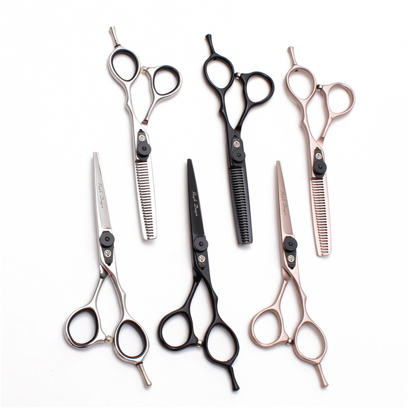 Professional Black and Silver Hair Scissors, Rose Gold Hair Shears, Hair Cutting Scissors, Hair Thinning Scissors, Front Hair Scissors, Export Hair Scissors