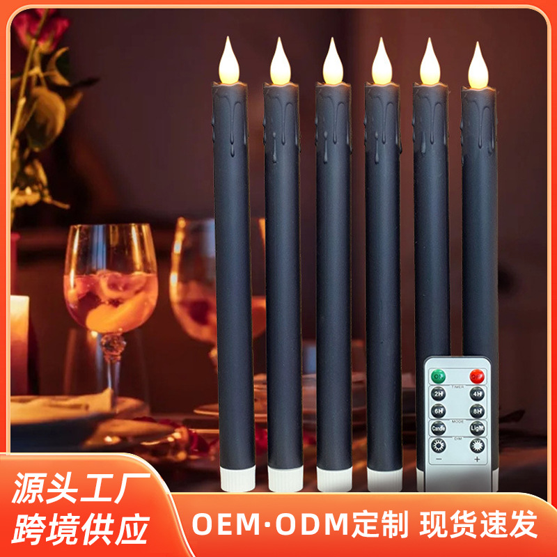 2025 Plastic Electronic Candle Pole Wax LED Candle Remote Control…