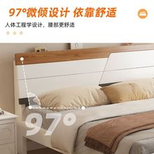 板式实木床1.5米家用双人床1.2米出租房单人床现代简易1米松木床