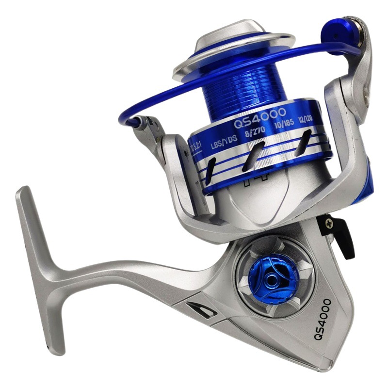 QS serie cabeza de metal PA66 material metal rodamiento husillo grueso línea de lanzamiento plegable balancín varilla de lanzamiento carrete de pesca