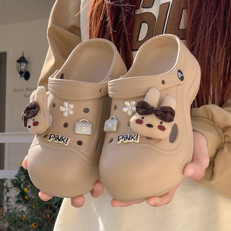 Women's EVA thick-soled summer outdoor non-slip closed-toe sandals, fashionable versatile beach shoes, cross-border wholesale Women's EVA thick-soled summer outdoor non-slip closed-toe sandals, fashionable versatile beach shoes, cross-border wholesale