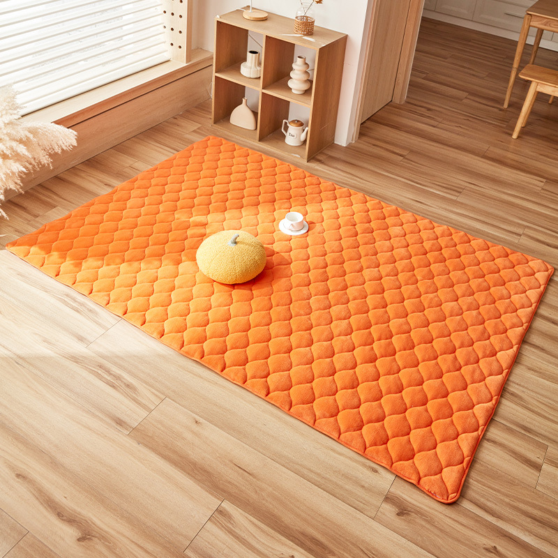 플러시 푹신한 쿠션 오렌지