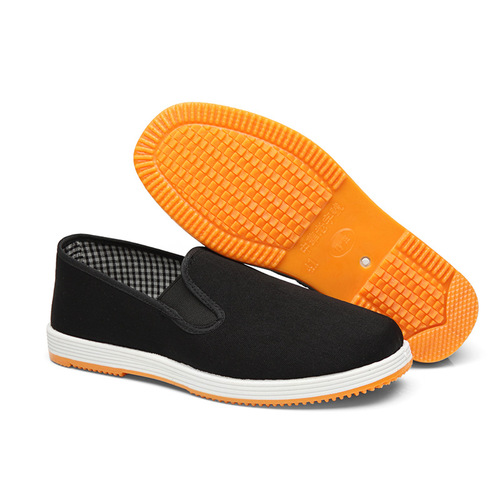 Factory Direct Sale  Injection Molding Base Fabric Shoes Old Beijing Fabric Shoes Durable Sports Casual Kung Fu Black Fabric Shoes