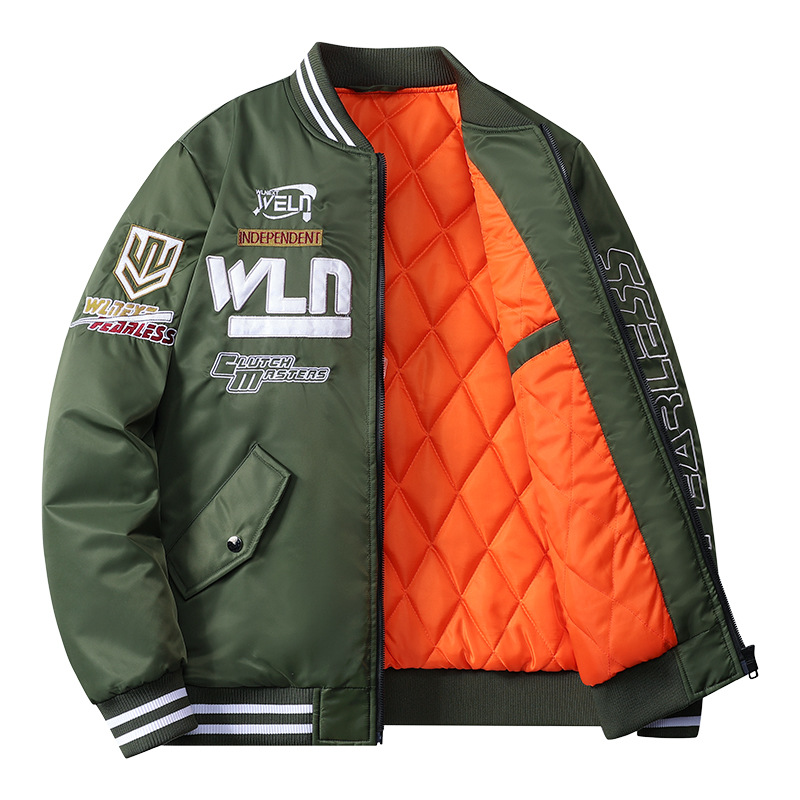 Men's Thick Cotton Pilot Jacket For Autumn And Winter Casual Style_voghion.com
