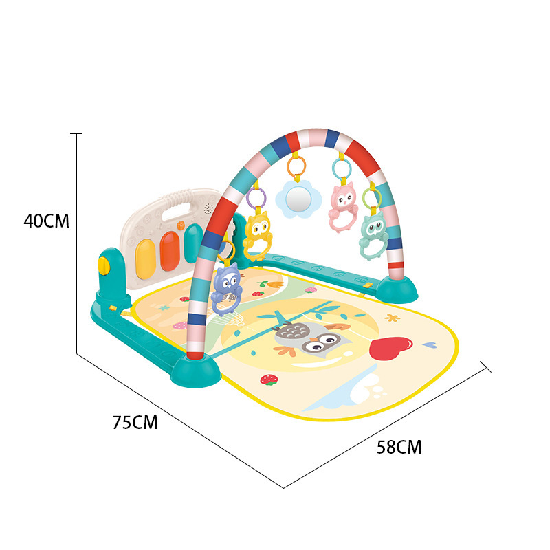 Cross-Border Newborn Baby Music Pedal Piano Climbing Mat Pedal Piano Baby Fitness Stand Toy Educational