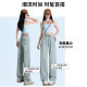 Embroidered Straight Jeans Women's Spring and Autumn Hot 2025 New High Waist Light Color Design Sense Narrow Wide Leg Pants
