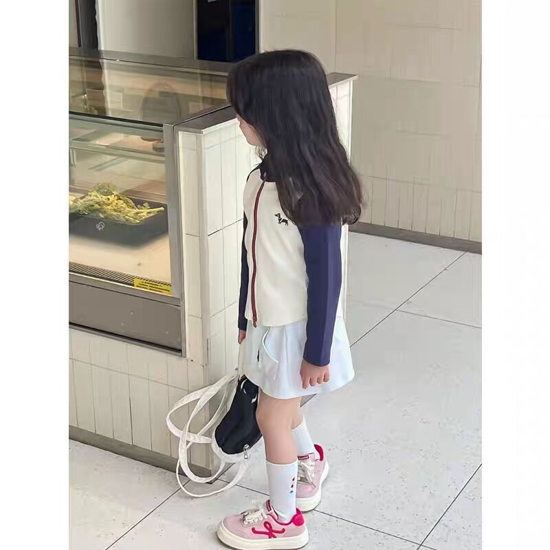 奶油女童外套春秋季儿童卫衣外套2025新款宝宝时髦连帽上衣童装潮|undefined