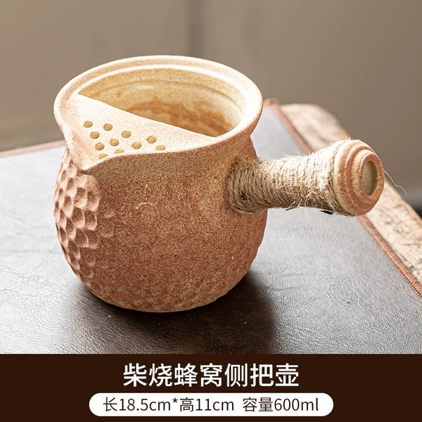 YF wood fired honeycomb side handle pot [600ml]
