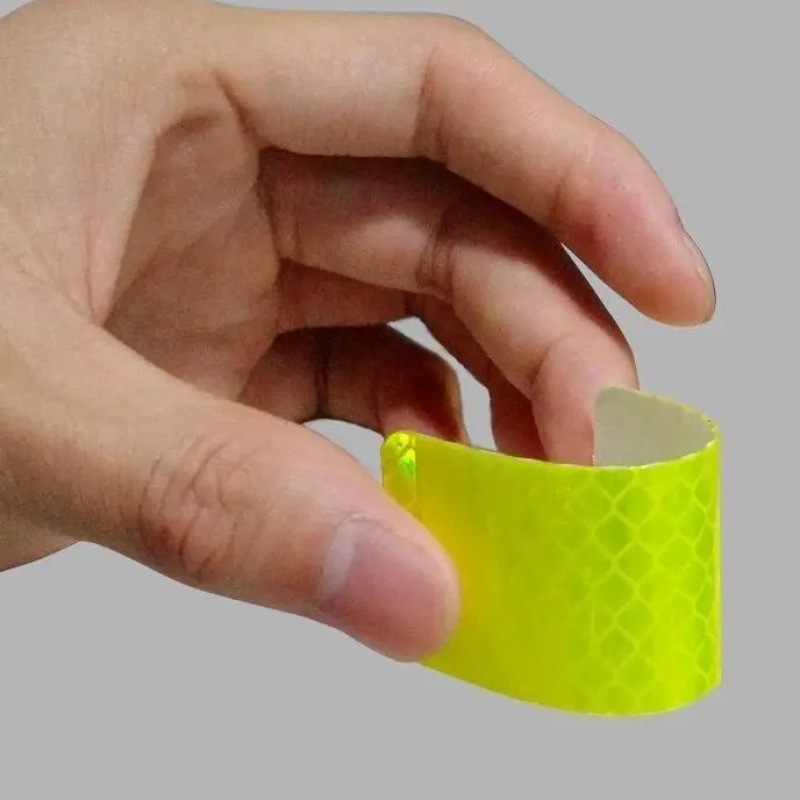 Car fluorescent stickers, waterproof adhesive, enhanced visibility in rain and fog, reflective stickers for electric vehicles at night, helmets, motorcycles, and cars