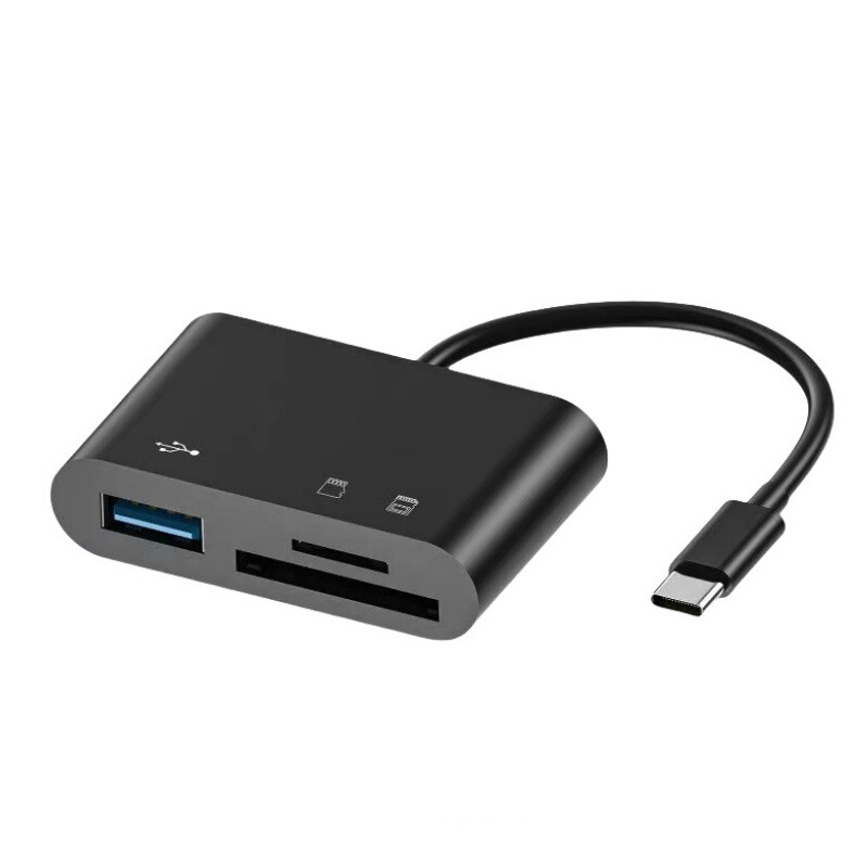 雨硕はアップルtypec携帯電話OTGカードリーダー変換アダプタTF/sdカードusb安卓中継ケーブルを適用している|undefined