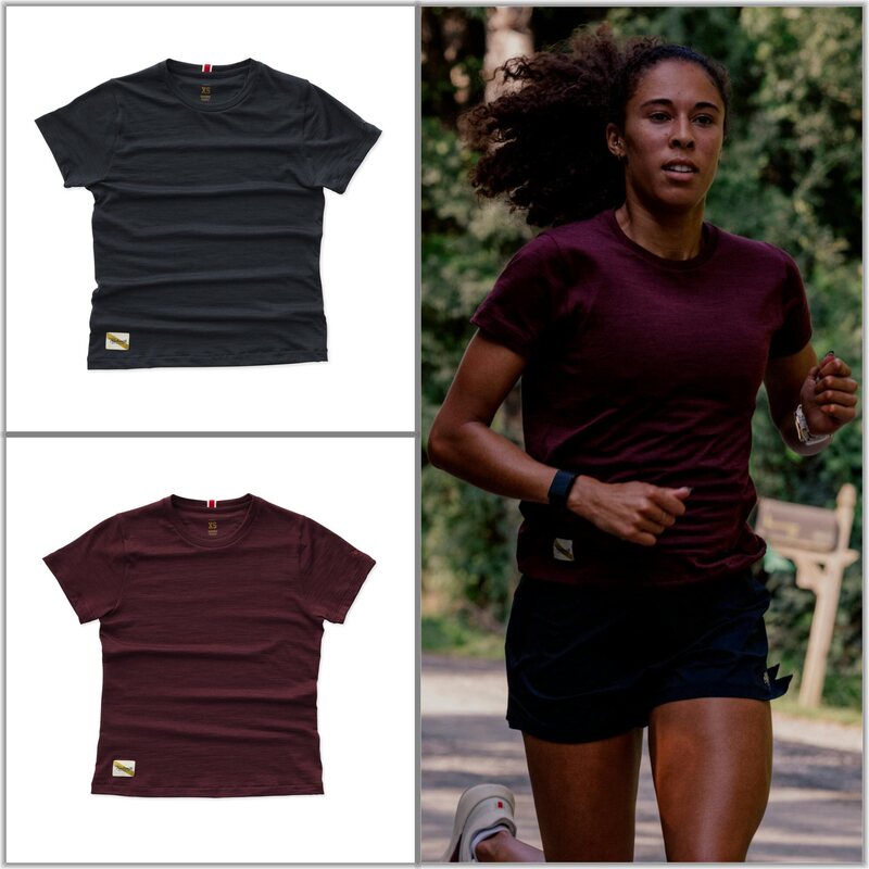 American Little Rabbit Tracksmith Harrier Tee Women's Merino Wool Quick-Dry Sports T-Shirt