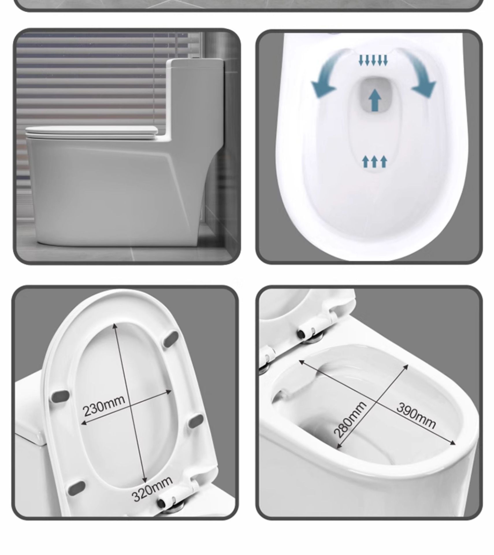 Ix. Mu Ma Tong Household siphonic integrated silent anti-odor and anti-splash super vortex water-saving toilet seat toilet undefined