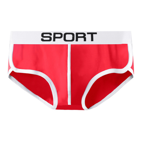 Foreign trade hot selling men's cotton briefs sweatpants soft, comfortable and breathable U convex bag European and American sexy underwear