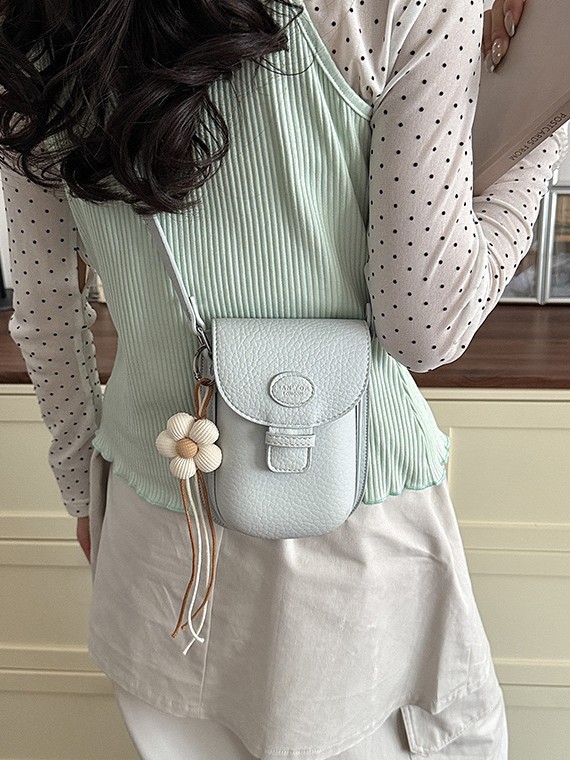 Bolso de mujer de verano popular portátil herradura de caballo bolso de teléfono móvil de textura alta moda color contraste bolso de hombro