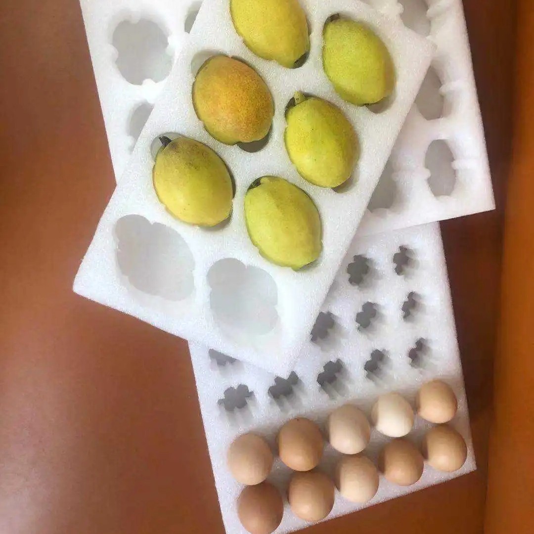 18KG100T white pearl cotton egg tray wholesale custom-made shockproof, moisture-proof, dustproof fruit and egg shipping logistics tray