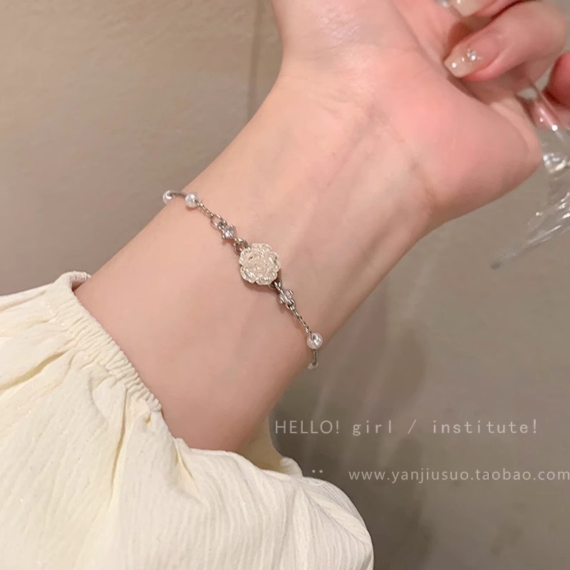 年爆款串珠手链女复古高级感百搭朱砂手串ins风珍珠手饰|undefined