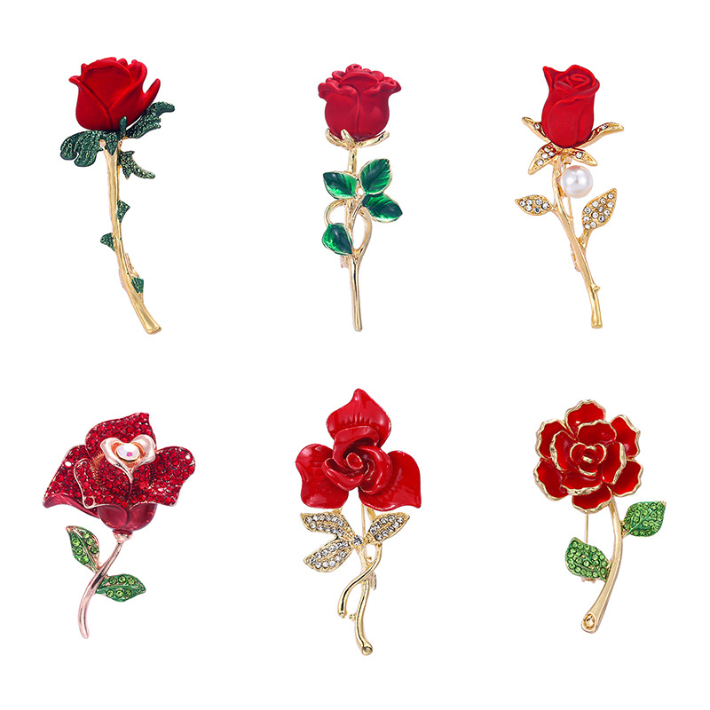 Original Design Flower Mixed Materials Inlay Artificial Diamond Pearl Women's Brooches display picture 1